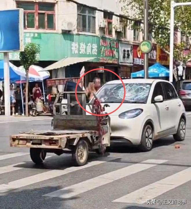 解气！男子拎砖怒砸汽车12下打破无辜路人脑袋终被带手铐拖走(图9)