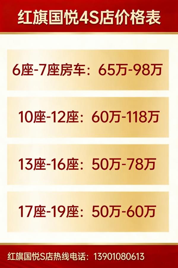 红旗国悦 2026 款 卫生间版 7 座房车现车特价优惠促销中(图4)